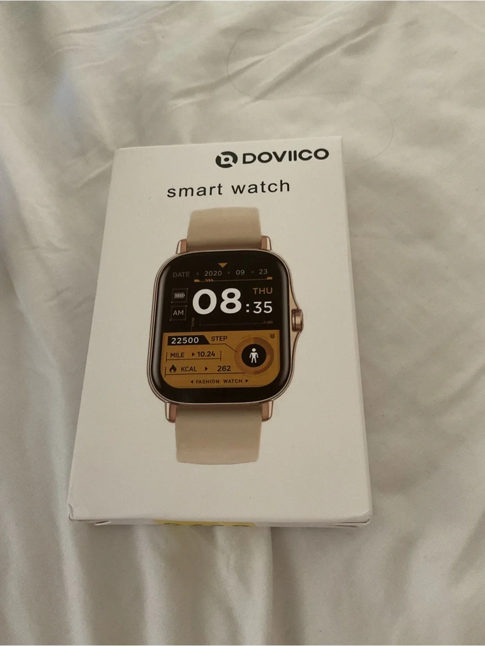 NIB - Beige Smart Watch – Fitness & Notification Tracker